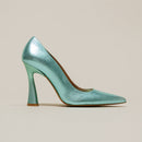 Jonak - Dabate Metallic Leather Pumps - Turquoise