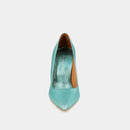 Jonak - Dabate Metallic Leather Pumps - Turquoise
