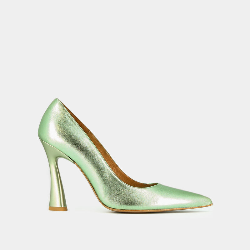 Jonak - Escarpins Dabate Cuir Metallise - Light green