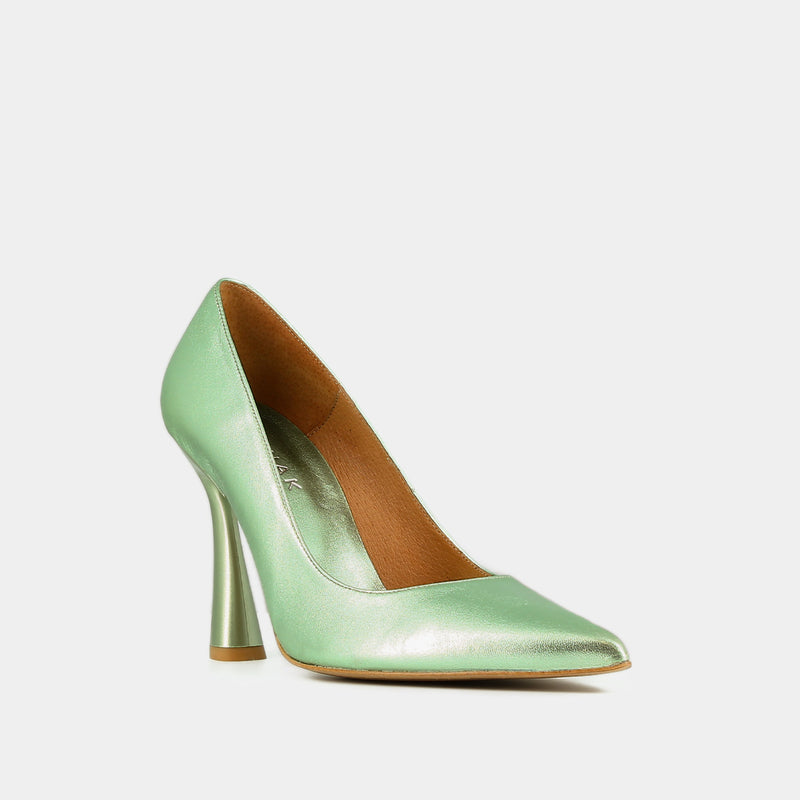 Jonak - Escarpins Dabate Cuir Metallise - Light green