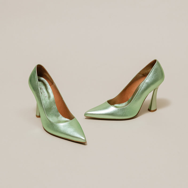 Jonak - Escarpins Dabate Cuir Metallise - Light green