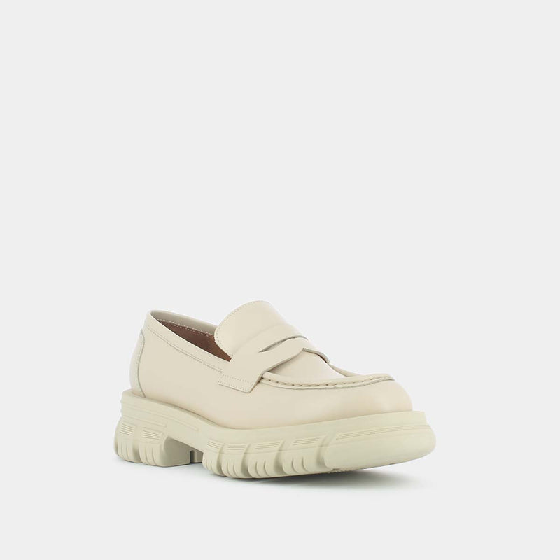 Jonak - Diaq Moccasins Cuir Glace - Ecru