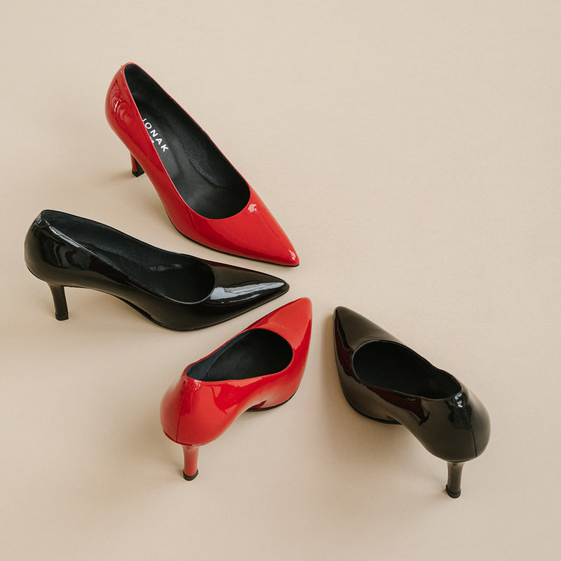 Jonak - Dinero patent leather pumps - Red