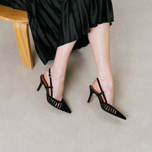 Jonak - Sandalias Dinky de terciopelo - Negro