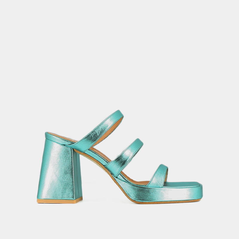 Jonak - Sandales Donzelle Cuir Metallise - Turquoise