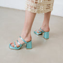 Jonak - Sandals Donzelle Cuir Metallise - Turquoise