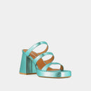 Jonak - Sandals Donzelle Cuir Metallise - Turquoise