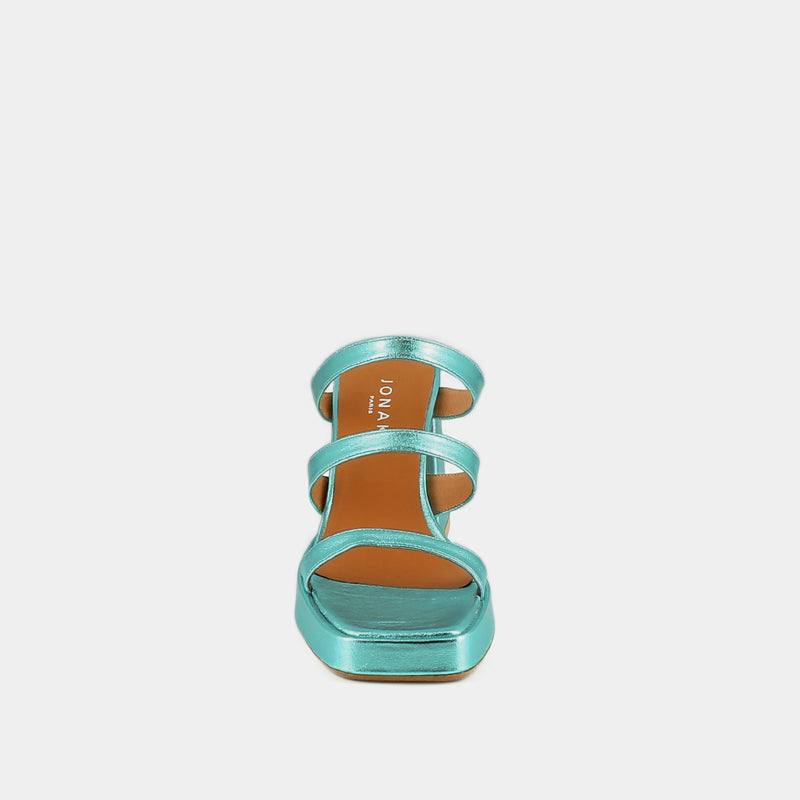 Jonak - Sandals Donzelle Cuir Metallise - Turquoise