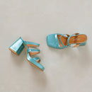 Jonak - Sandales Donzelle Cuir Metallise - Turquoise