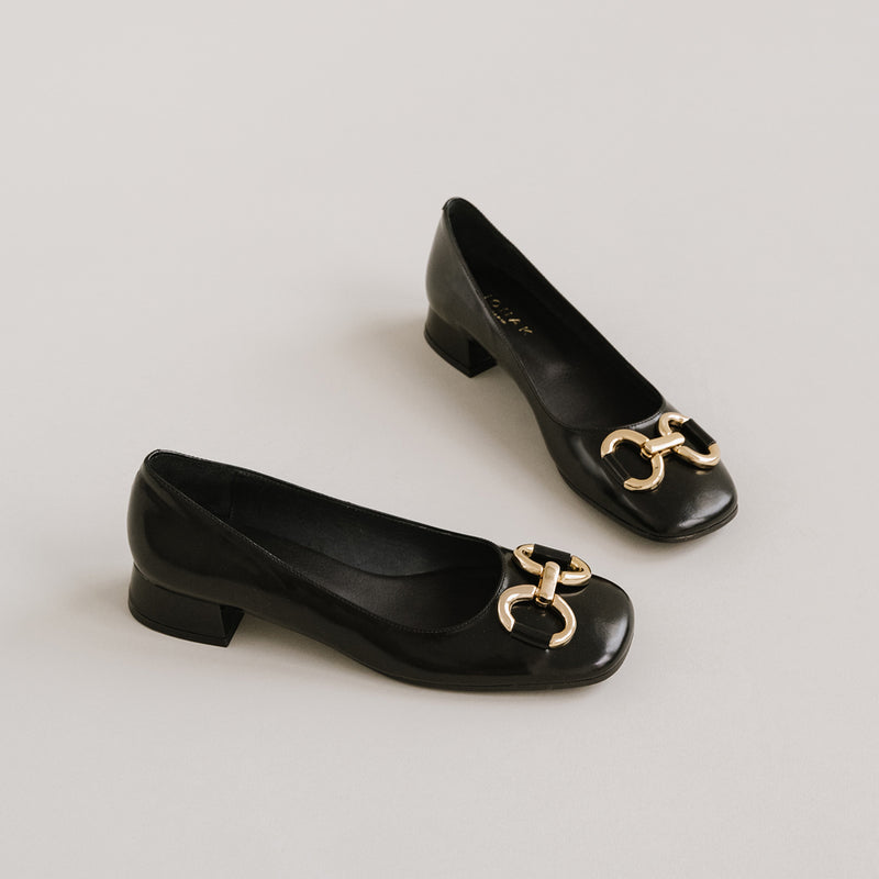 Jonak - Ballerinas Doston Cuir Glace - Black Gold