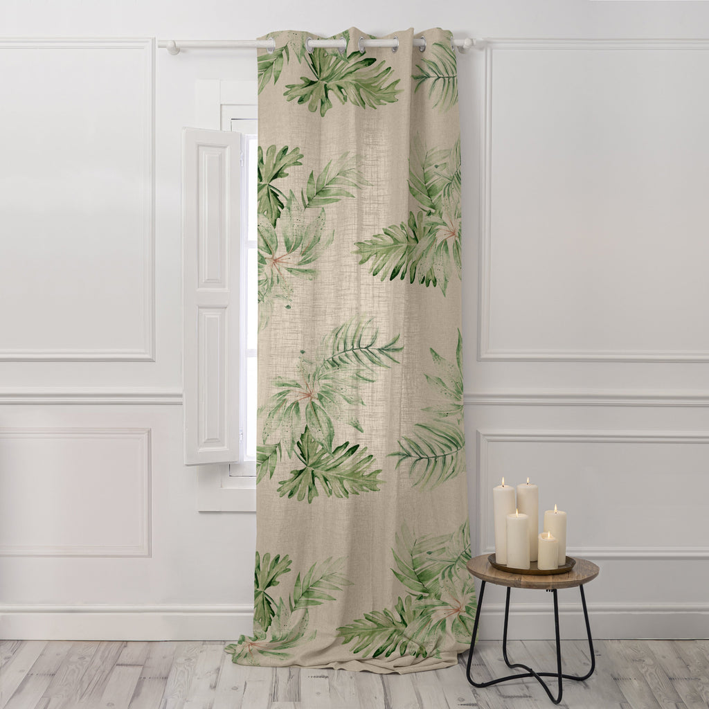 Delicate Linen Curtain - Multicoloured