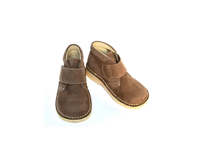 Chaussures Garçon Scratch Gaspard - Nubuck Taupe - Garçon