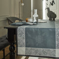 Chemin De Table - Ottomane - Ardoise - Lin