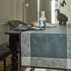 Chemin De Table - Ottomane - Ardoise - Lin