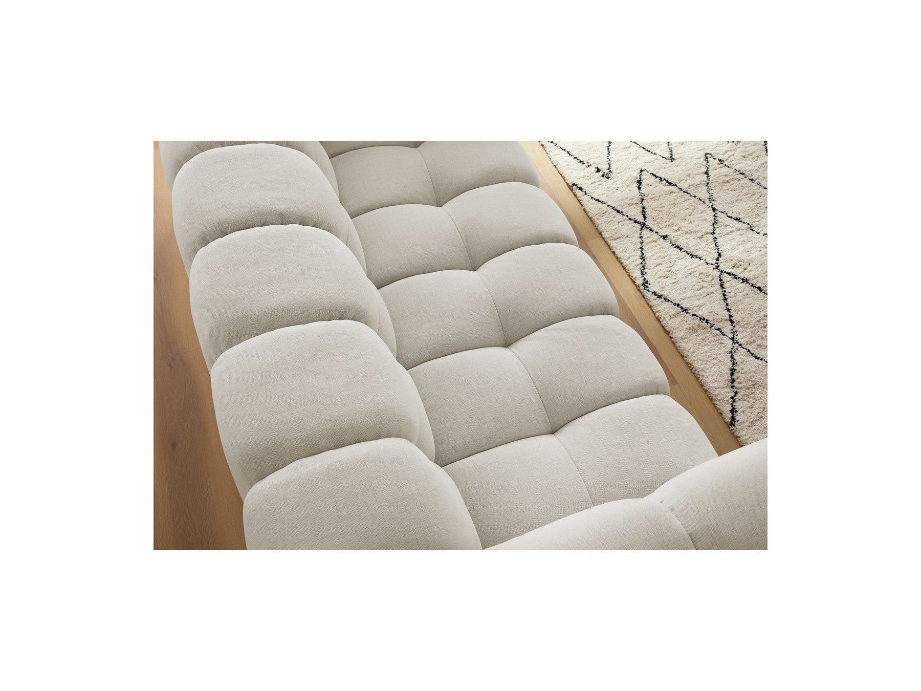Cloud - Fixed 3-Seater Straight Sofa - Smooth Fabric