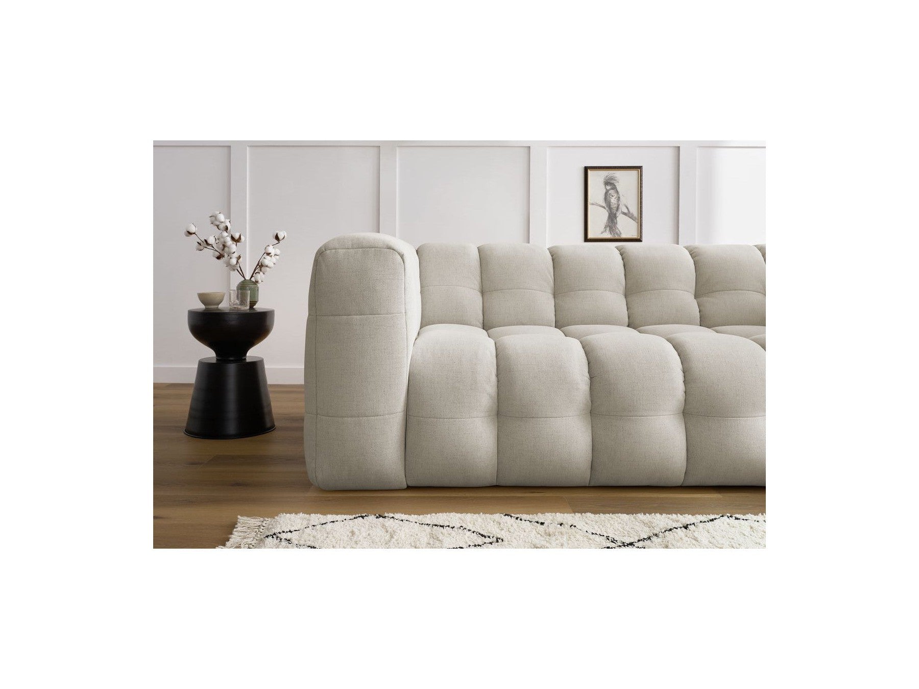 Cloud - Fixed 3-Seater Straight Sofa - Smooth Fabric
