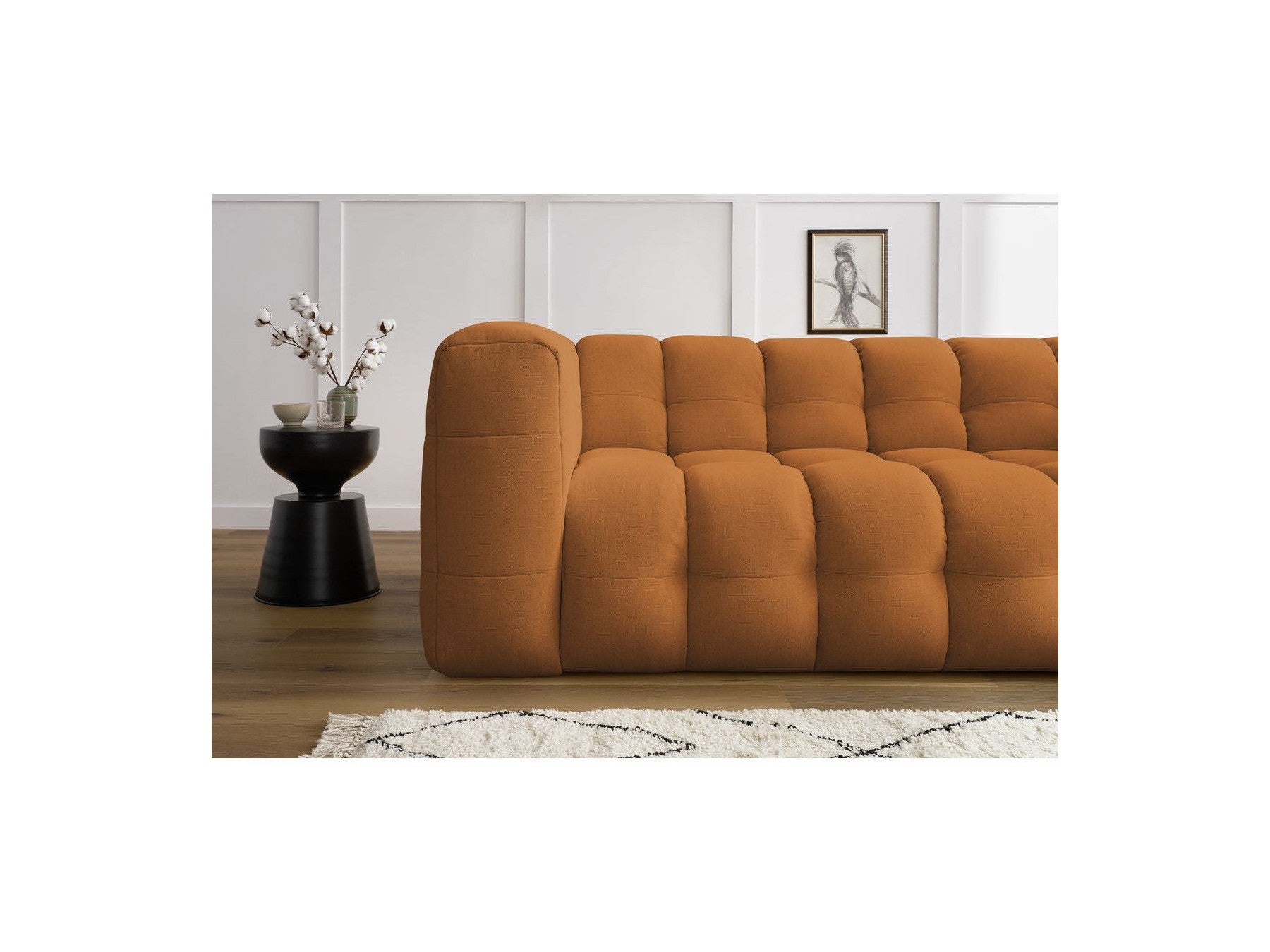 Cloud - Fixed 3-Seater Straight Sofa - Smooth Fabric