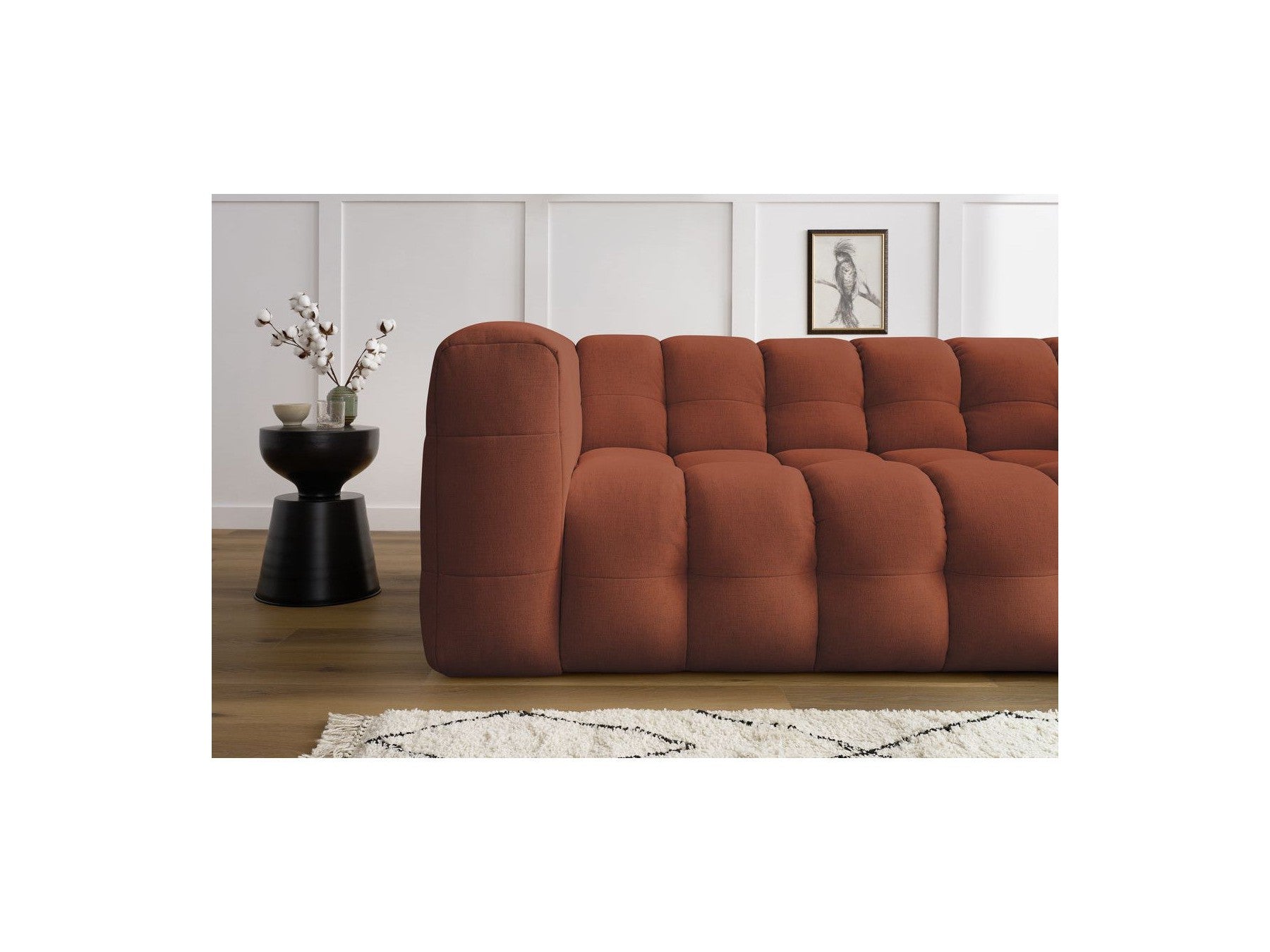 Cloud - Fixed 3-Seater Straight Sofa - Smooth Fabric