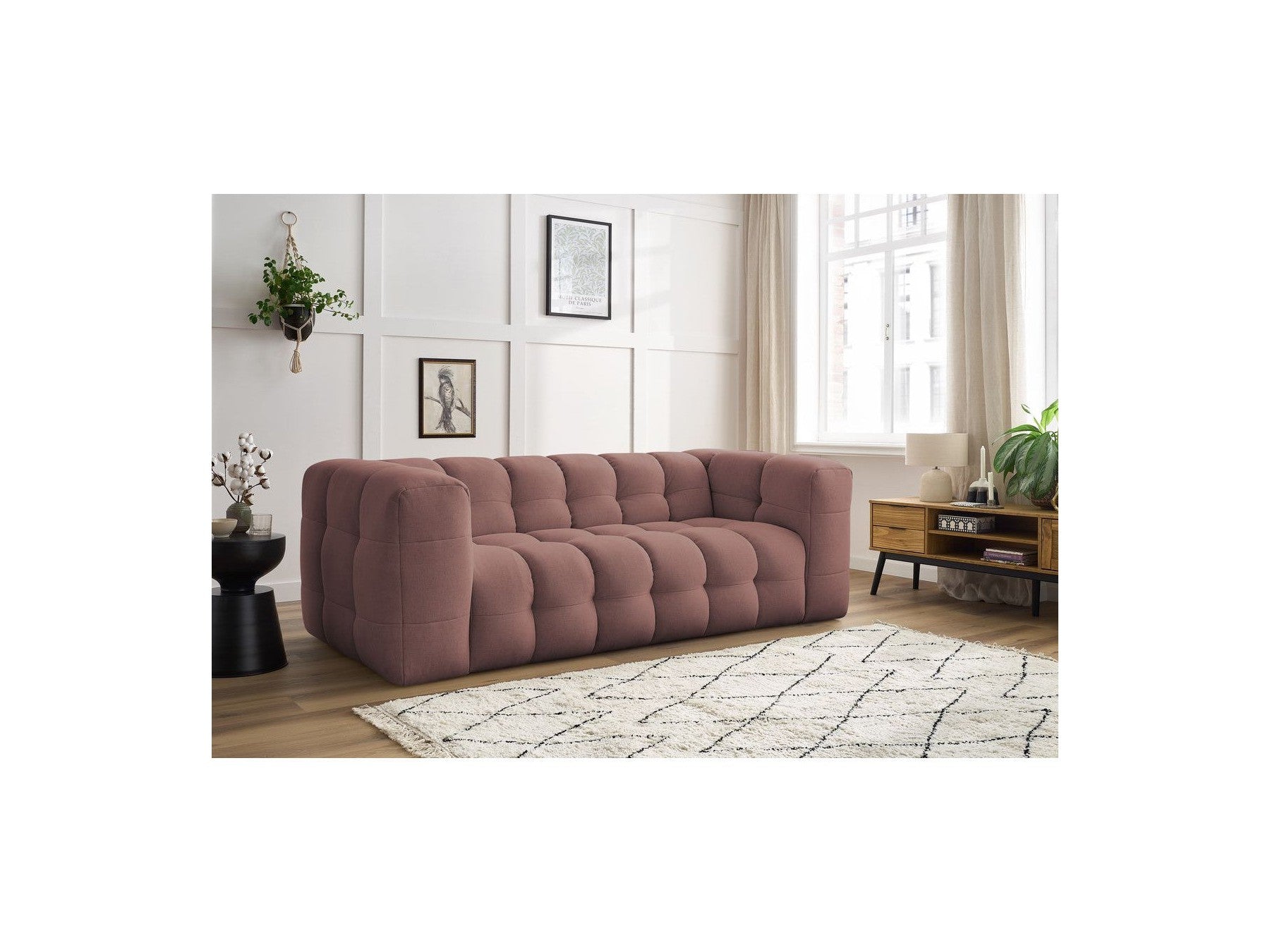 Cloud - Fixed 3-Seater Straight Sofa - Smooth Fabric