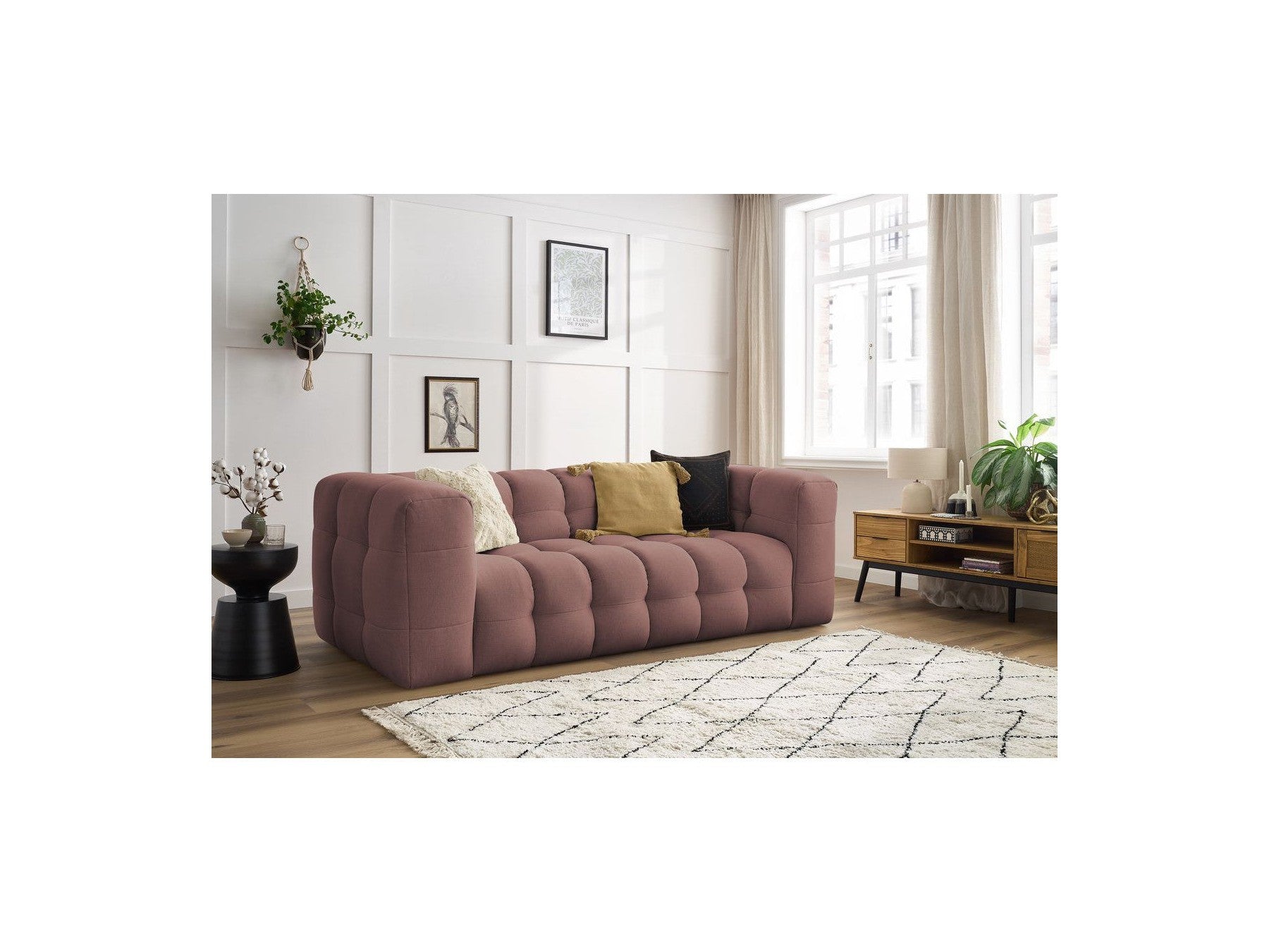 Cloud - Fixed 3-Seater Straight Sofa - Smooth Fabric