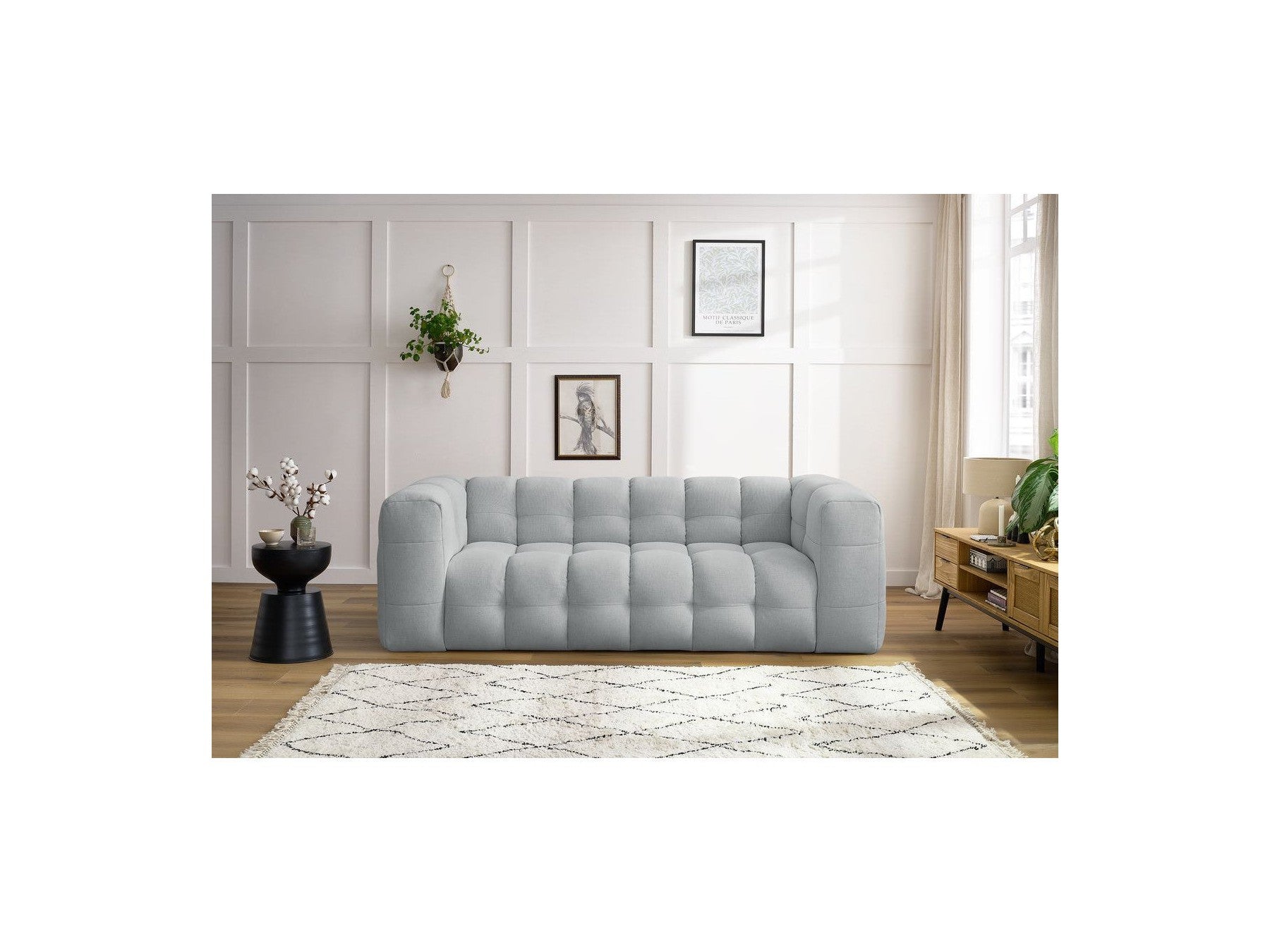 Cloud - Fixed 3-Seater Straight Sofa - Smooth Fabric