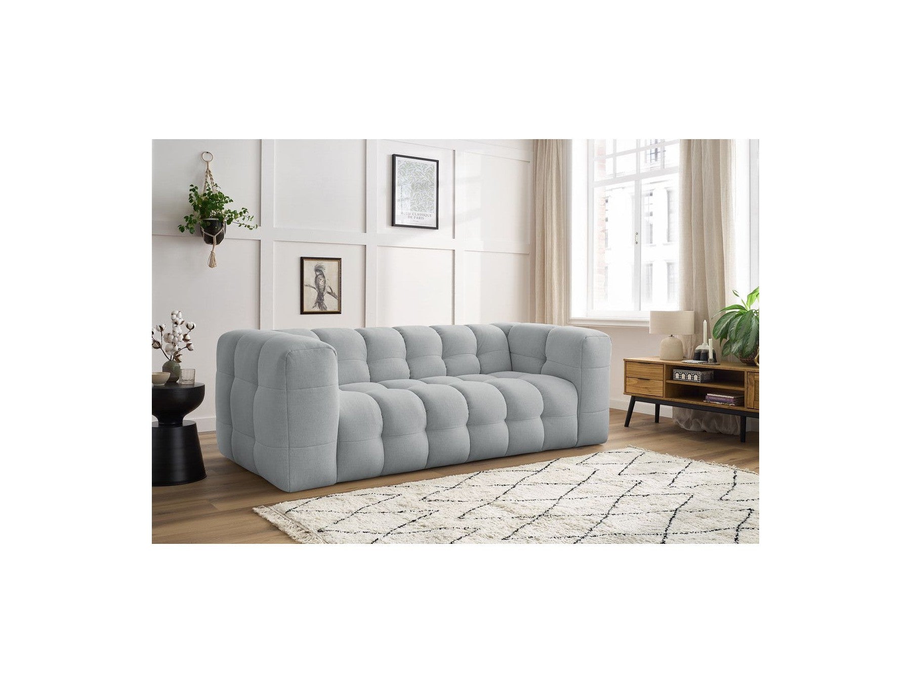 Cloud - Fixed 3-Seater Straight Sofa - Smooth Fabric