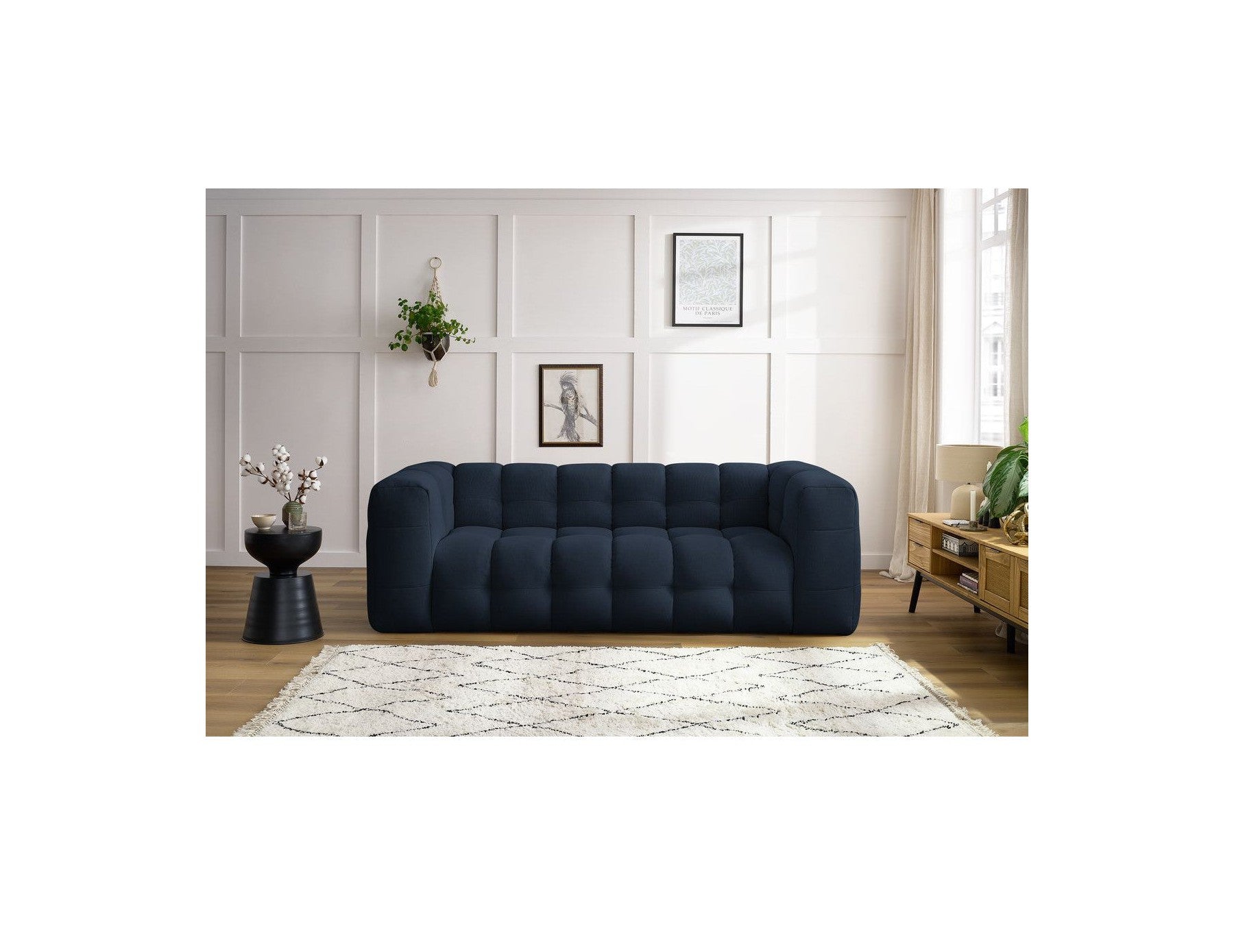 Cloud - Fixed 3-Seater Straight Sofa - Smooth Fabric