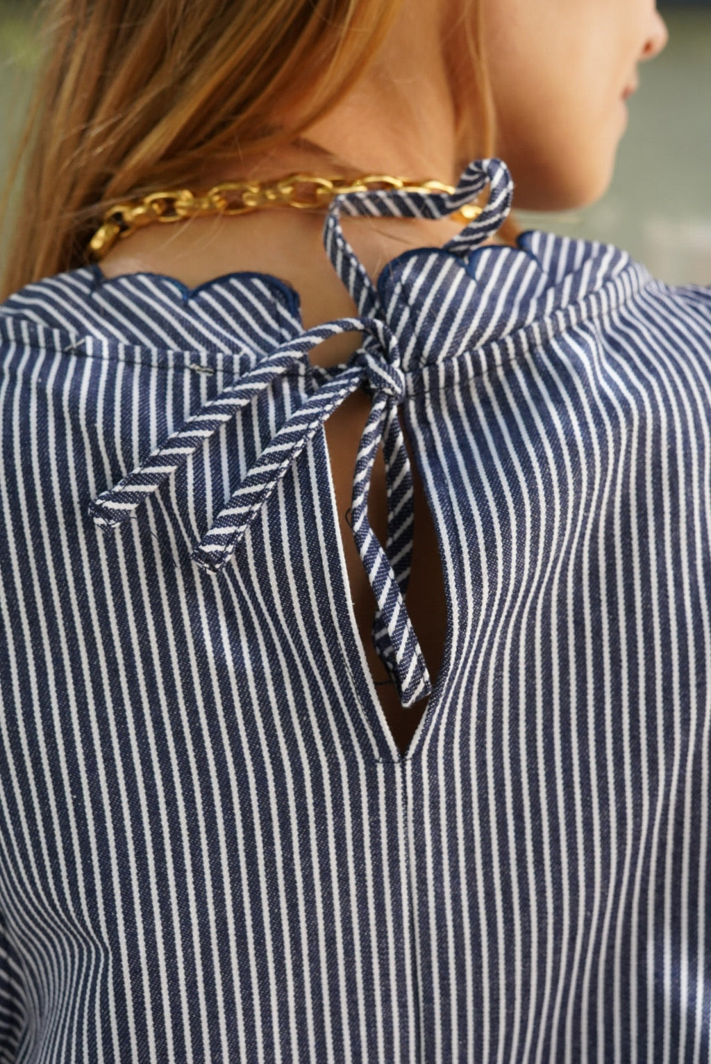 Navy/White Stripe Sistine Dress