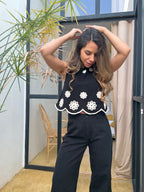 Persée Embroidered Crop Top