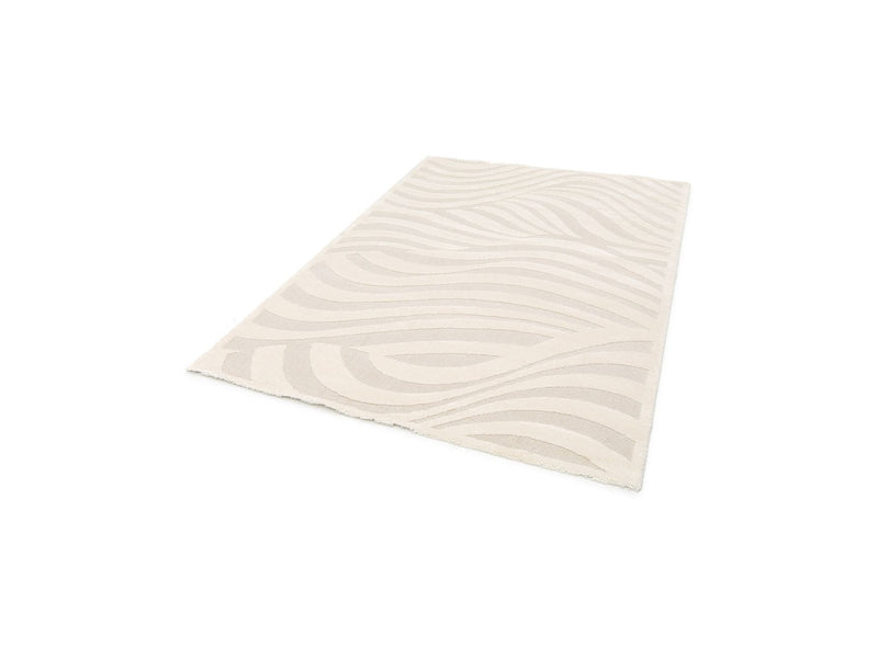 Tapis Poil Court Avalon - Motif Abstrait - Beige