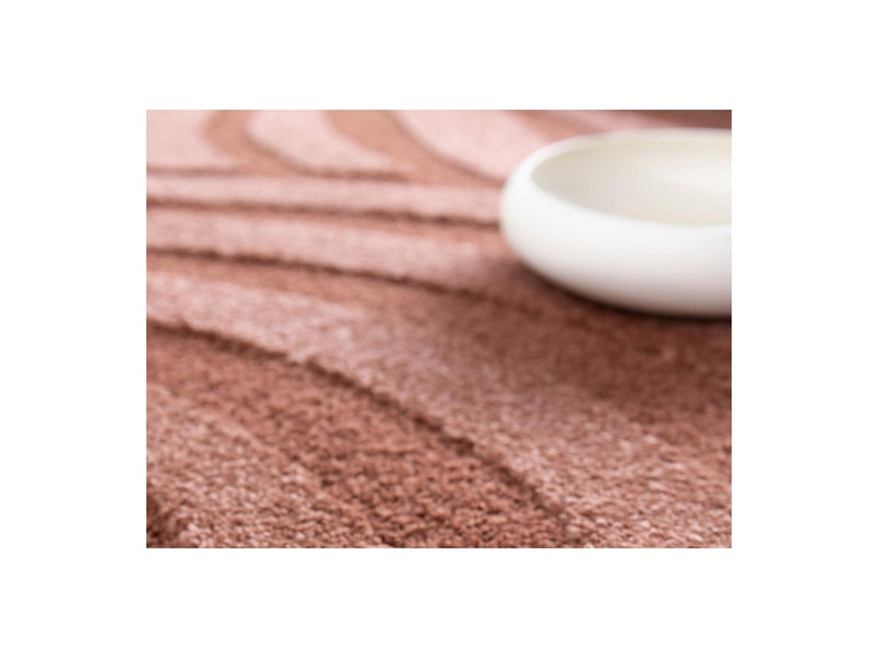 Short Pile Rug - Avalon - Abstract Pattern - Red