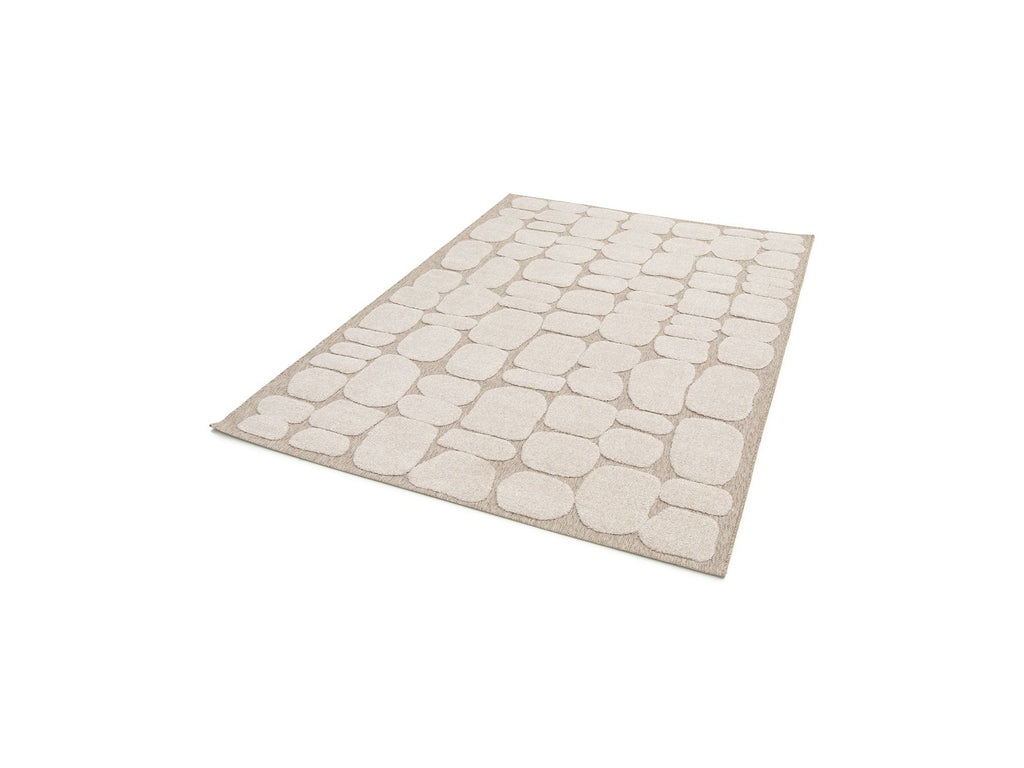 Roku - Low Pile Rug - Abstract Pattern - Beige