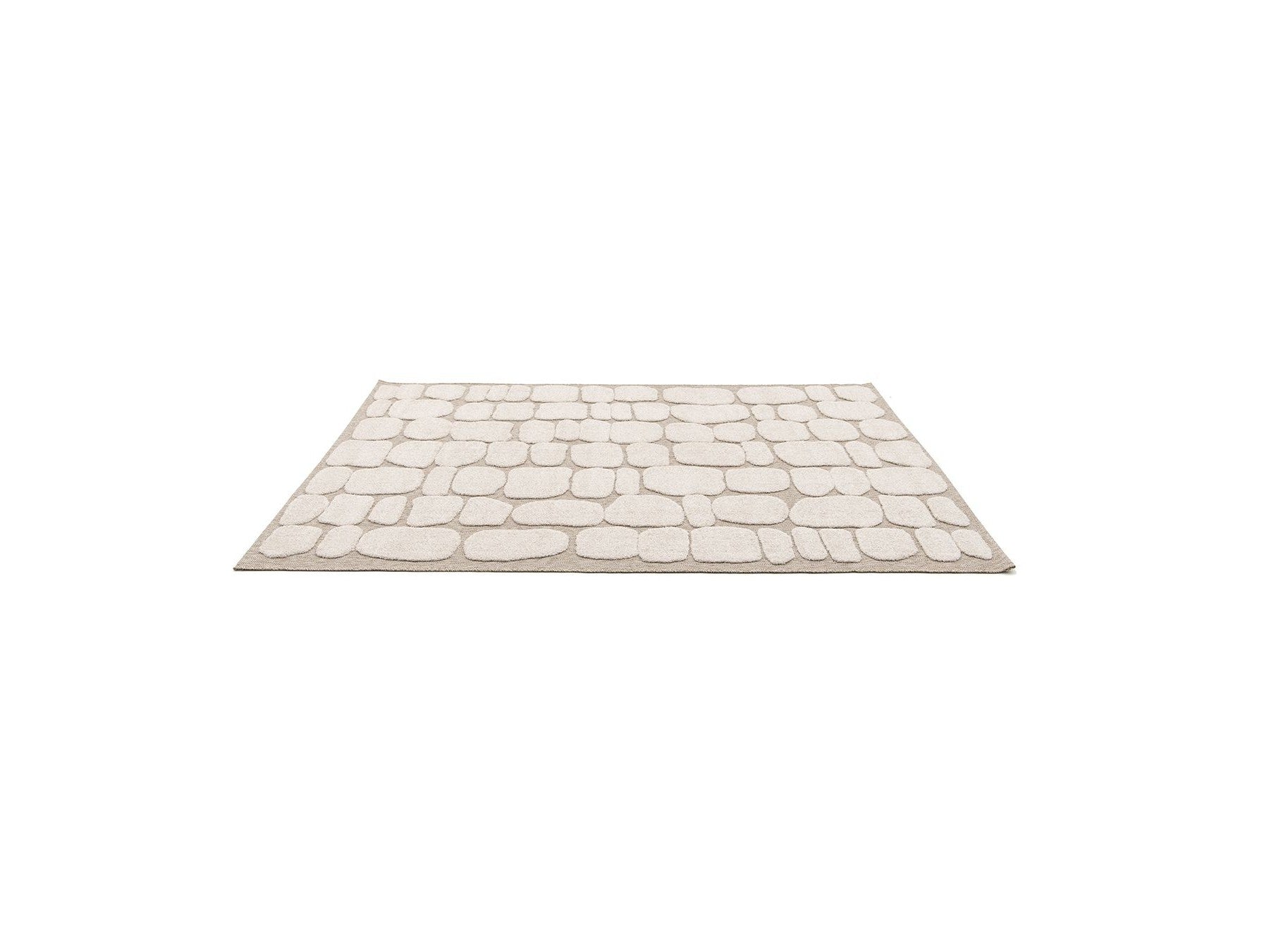 Roku - Low Pile Rug - Abstract Pattern - Beige