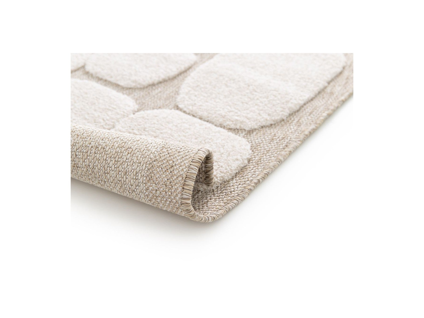 Roku - Low Pile Rug - Abstract Pattern - Beige