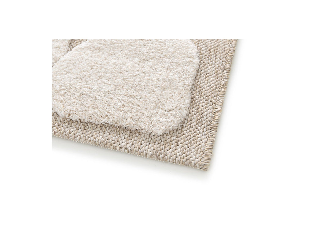Roku - Low Pile Rug - Abstract Pattern - Beige