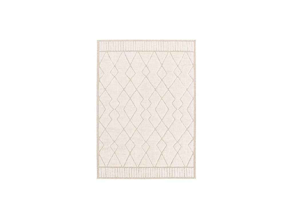 Agosto - Low-Pile Rug - Abstract Pattern - Beige