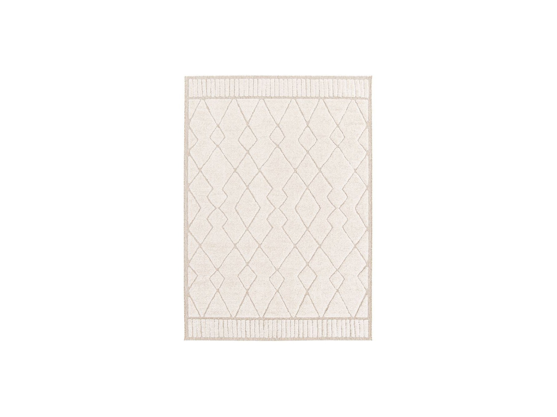 Agosto - Low-Pile Rug - Abstract Pattern - Beige