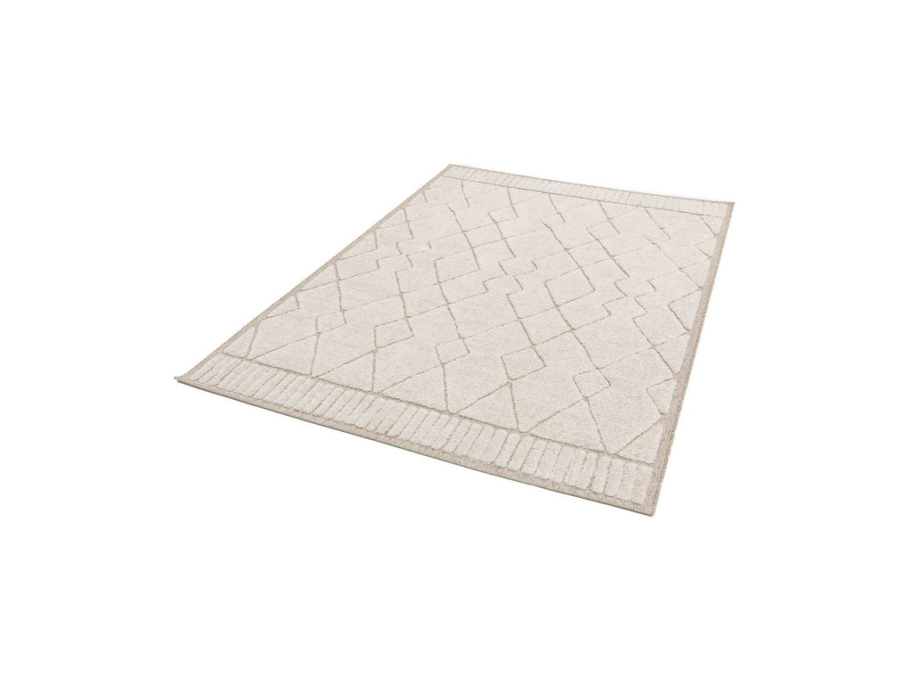 Agosto - Low-Pile Rug - Abstract Pattern - Beige