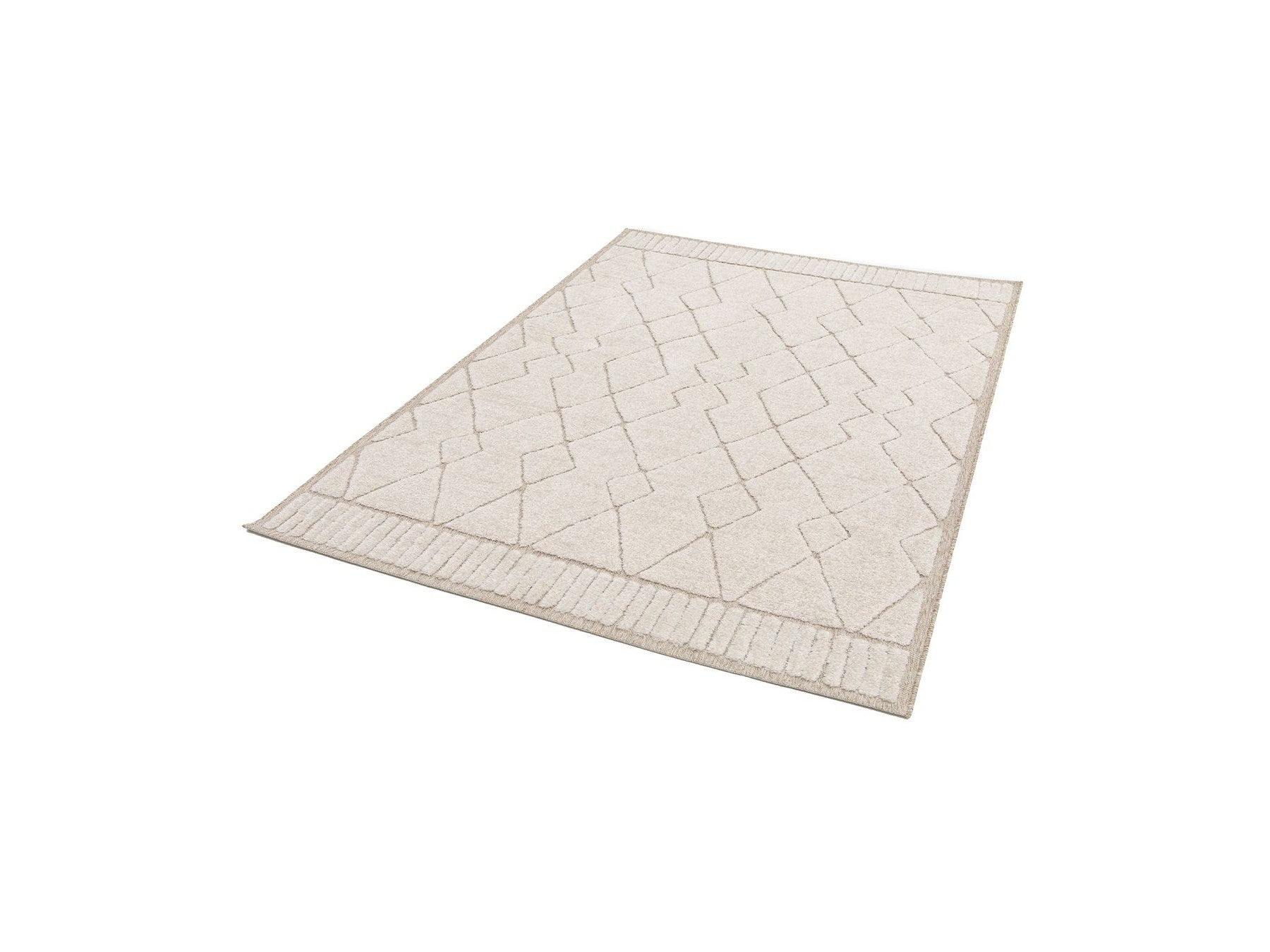 Agosto - Low-Pile Rug - Abstract Pattern - Beige