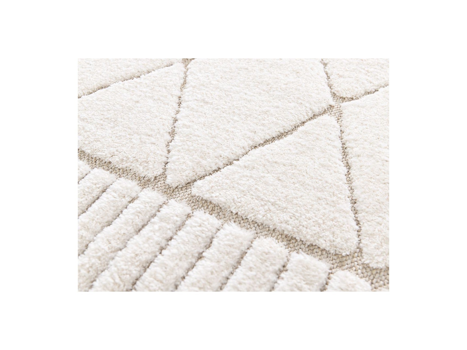 Agosto - Low-Pile Rug - Abstract Pattern - Beige