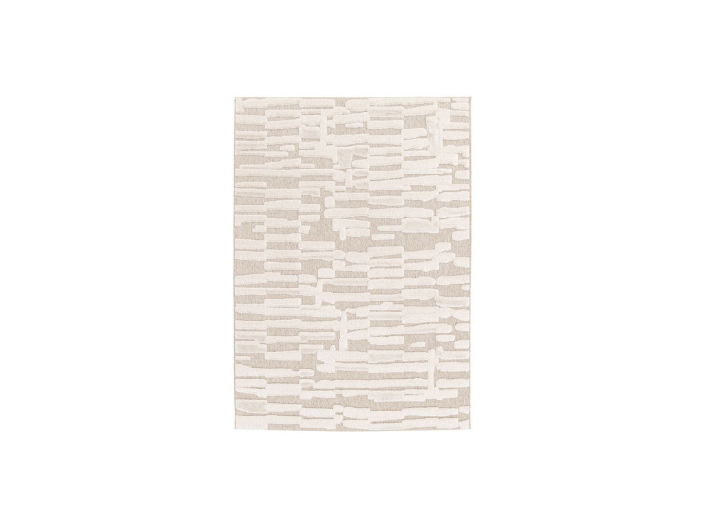 Lennon - Tapis Poils Ras - Motif Abstrait - Beige