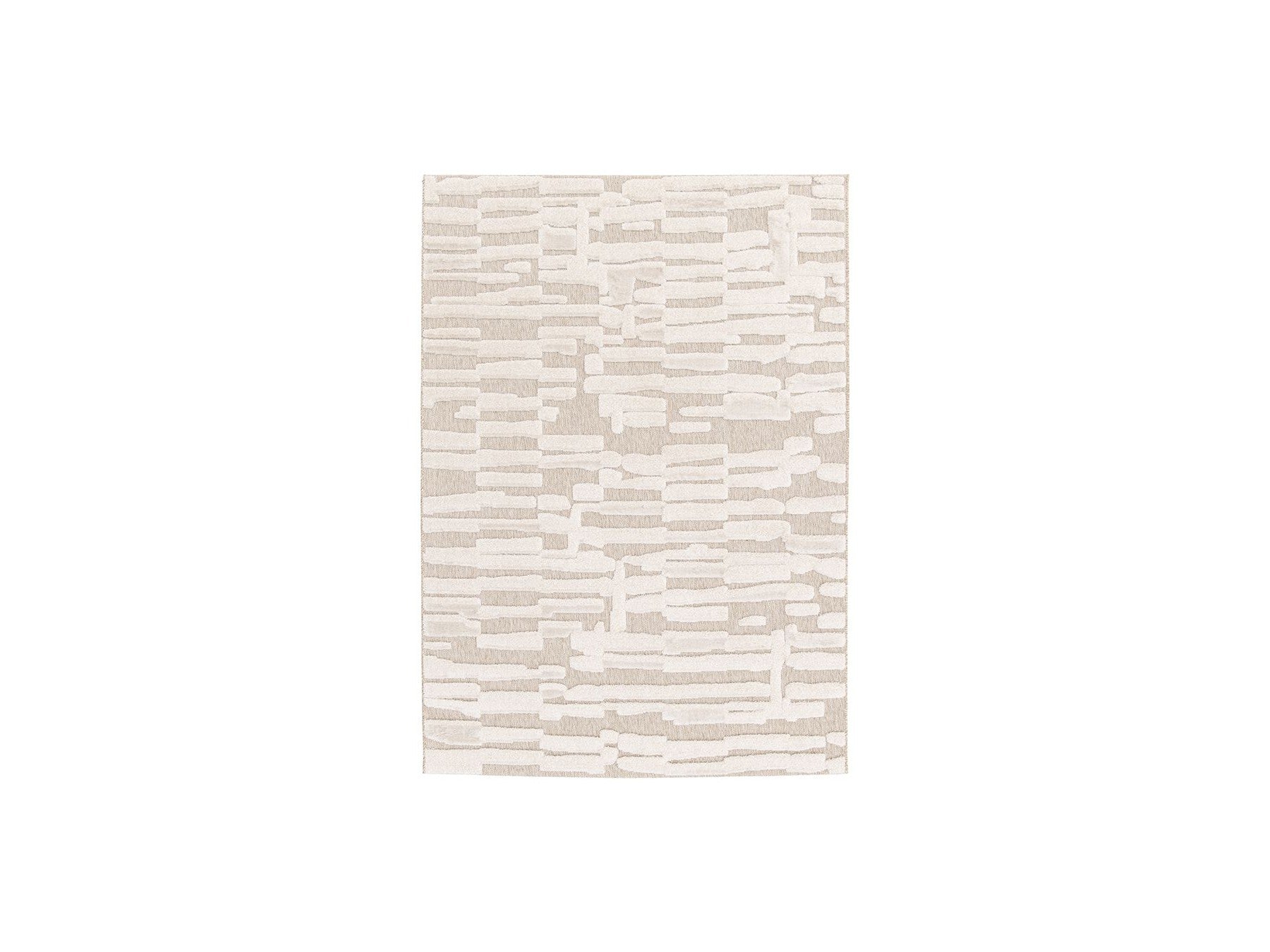 Lennon - Tapis Poils Ras - Motif Abstrait - Beige