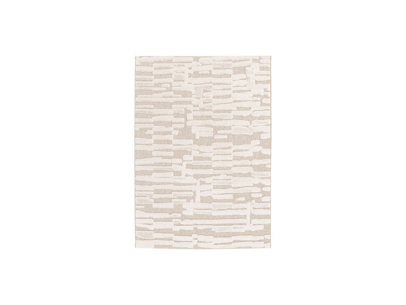 Lennon - Tapis Poils Ras - Motif Abstrait - Beige