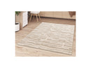 Lennon - Tapis Poils Ras - Motif Abstrait - Beige