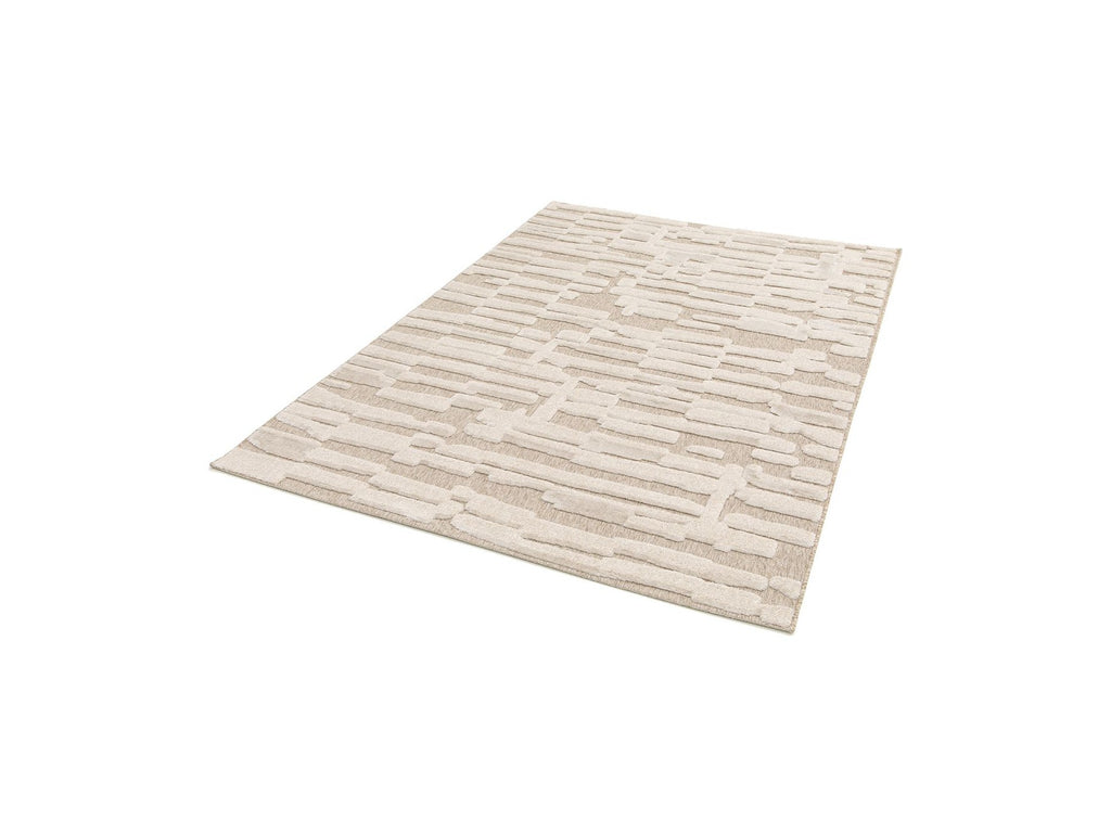 Lennon - Tapis Poils Ras - Motif Abstrait - Beige