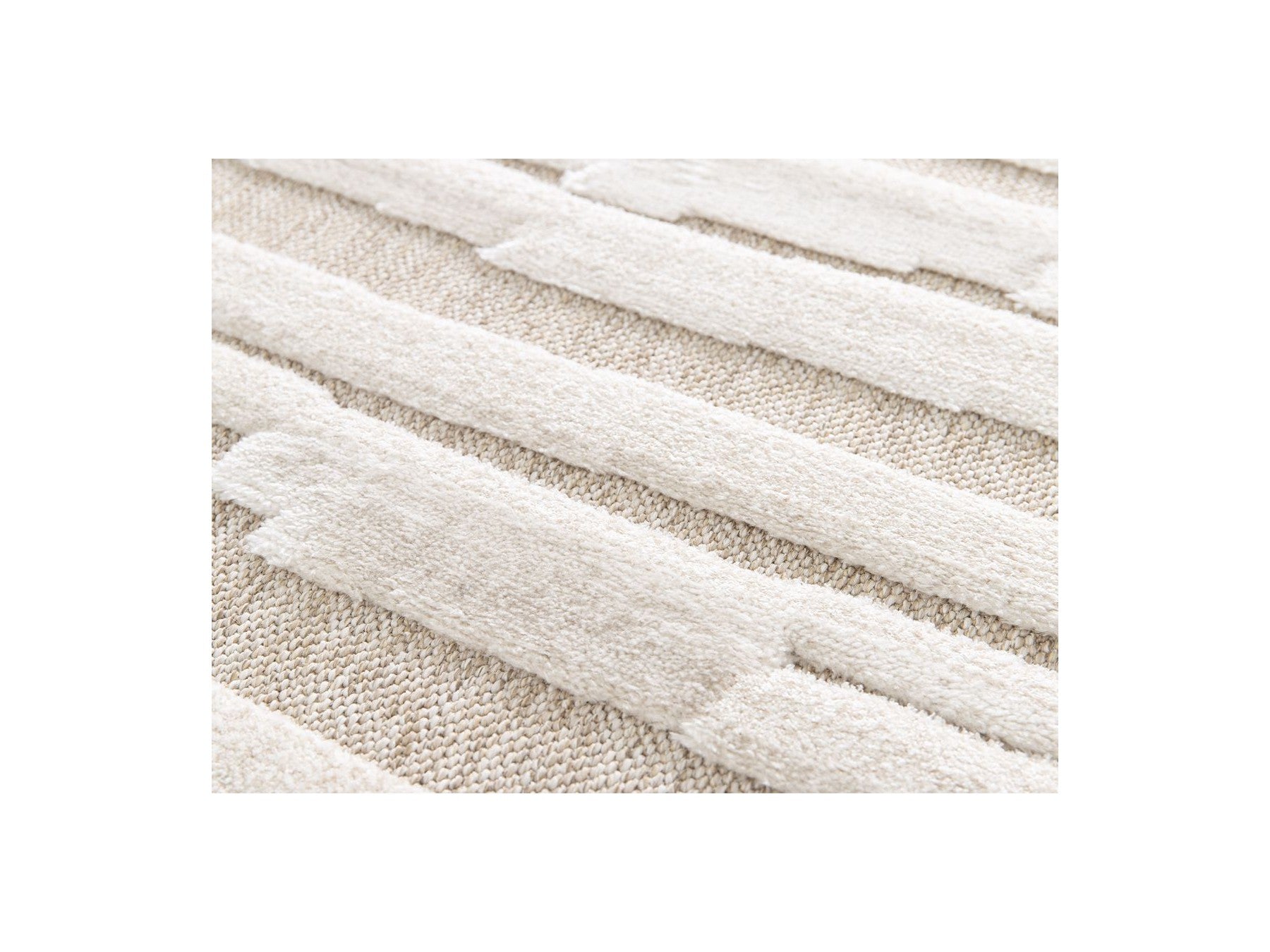Lennon - Tapis Poils Ras - Motif Abstrait - Beige