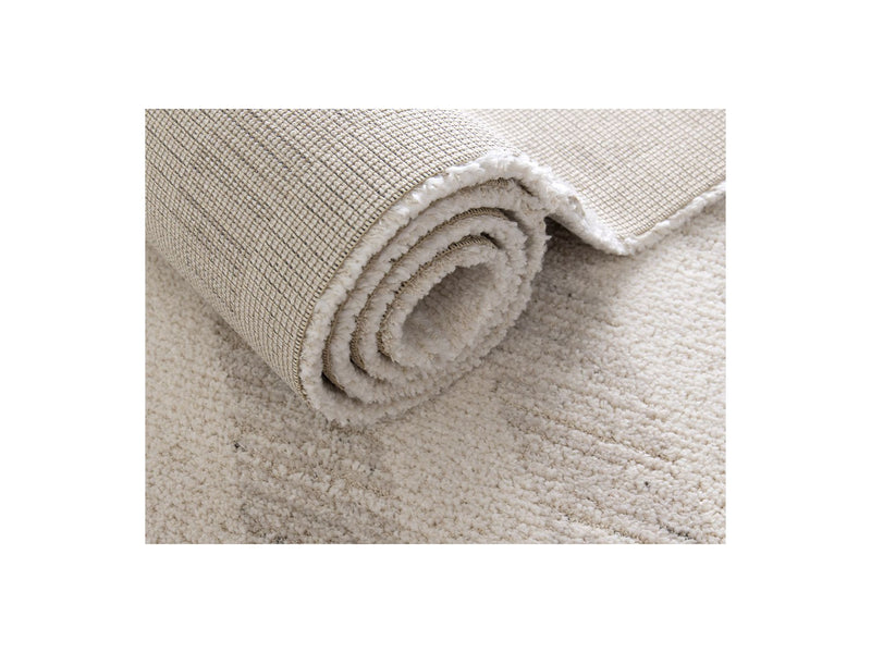 Short Pile Rug - Issane - Abstract Pattern - Beige