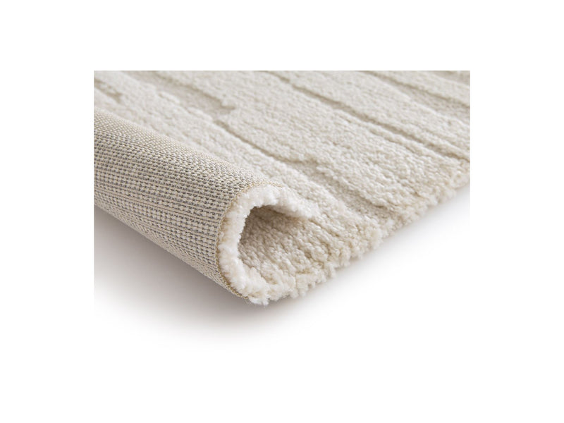 Loris - Tapis Poils Courts - Motif Abstrait - Beige