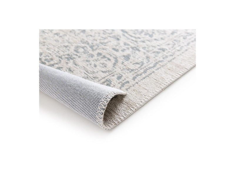 Tapis Poils Ras - Hind - Motif Abstrait - Bleu