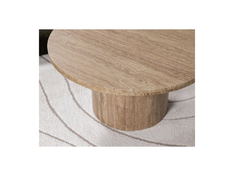 Ensemble De 2 Tables Basses - Travertin Naturel - Boecia